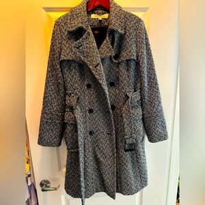 Laundry - Black and White, Belted, Coat - 12